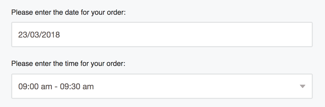 Cart Booking Form Example